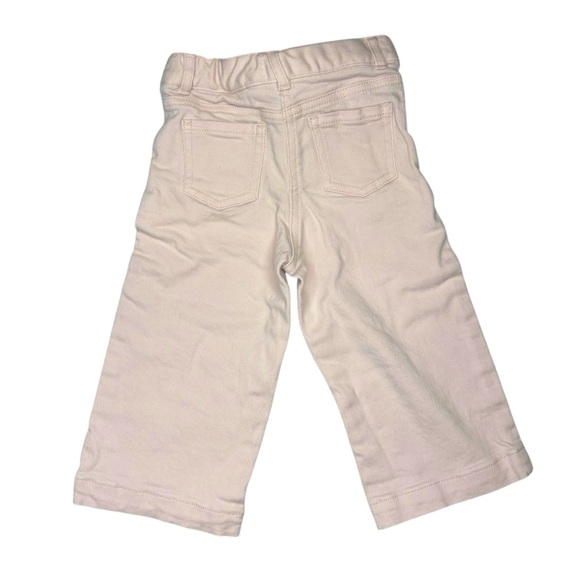 Janie and Jack Jean Light Pink Ruffle wide leg girls size 2t pants - Picture 3 of 4